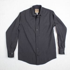 CR RanchWear Shirt Mens Small Gray Button Up Western Work Wear Made In USA